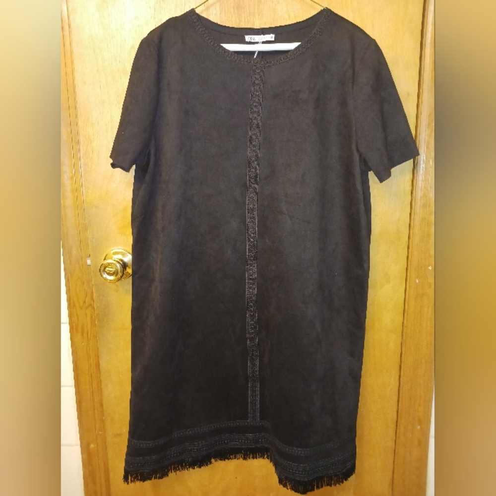 Zara black shift dress NWT